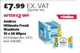 Costco Andrex Ultimate Fresh Washlets offer