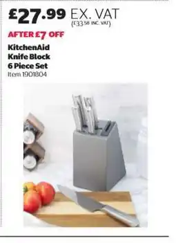 Costco KitchenAid Knife Block 6 Piece Set offer