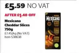 Costco Mexicana Cheddar Slices 750g offer