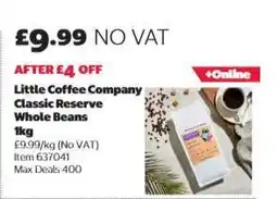 Costco Little Coffee Company Classic Reserve Whole Beans offer