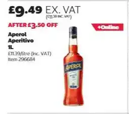 Costco Aperol Aperitivo 1L offer