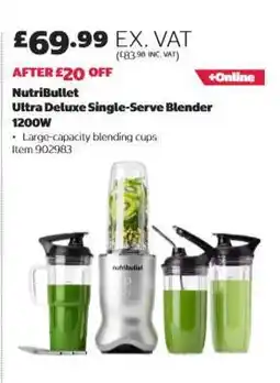 Costco NutriBullet Ultra Deluxe Single-Serve Blender 1200W offer