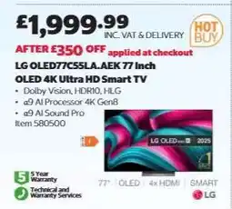 Costco LG OLED77C55LA.AEK 77 Inch OLED 4K Ultra HD Smart TV offer