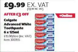 Costco Colgate Advanced White Toothpaste 6 x 125ml offer