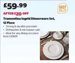 Costco Tramontina Ingrid Dinnerware Set, 12 Piece offer