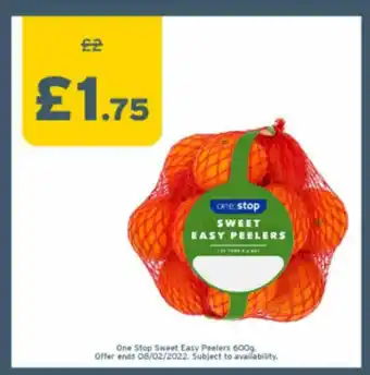 One Stop One Stop Sweet Easy Peelers 600g offer