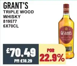 Bestway GRANT'S Triple wood whisky offer