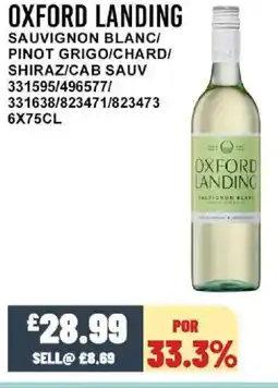 Bestway OXFORD LANDING Sauvignon blanc/ pinot grigo/chard/ shiraz/cab sauv offer