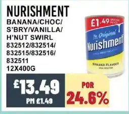 Bestway NURISHMENT Banana/choc/ s'bry/vanilla/ h'nut swirl offer