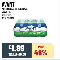 Bestway AVANT Natural mineral water offer