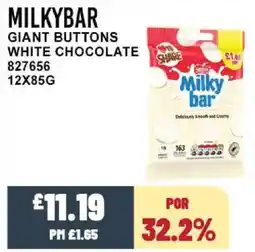 Bestway MILKYBAR Giant buttons white chocolate offer