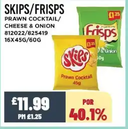 Bestway SKIPS/FRISPS Prawn cocktail/ cheese & onion offer
