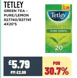 Bestway TETLEY Green tea - pure/lemon offer
