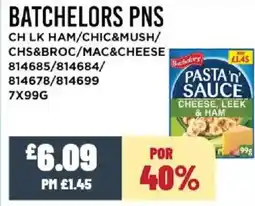 Bestway BATCHELORS PNS Ch lk ham/chic&mush/ chs&broc/mac&cheese offer