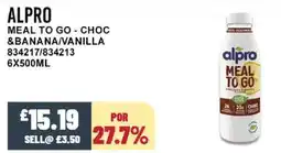 Bestway ALPRO Meal to go - choc &banana/vanilla offer