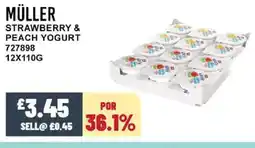 Bestway MÜLLER Strawberry & peach yogurt offer