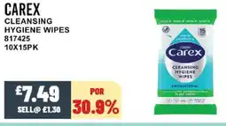 Bestway CAREX Cleansing hygiene wipes offer