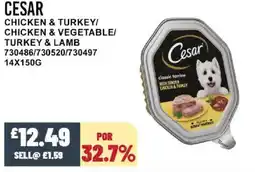 Bestway CESAR Chicken & turkey/ chicken & vegetable/ turkey & lamb offer