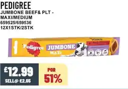 Bestway PEDIGREE Jumbone beef& plt - maxi/medium offer