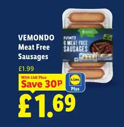 Lidl VEMONDO Meat Free Sausages offer