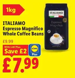 Lidl ITALIAMO Espresso Magnifico Whole Coffee Beans offer