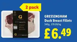 Lidl GRESSINGHAM Duck Breast Fillets offer