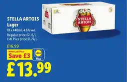 Lidl STELLA ARTOIS Lager offer