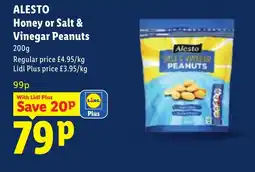 Lidl ALESTO Honey or Salt & Vinegar Peanuts offer