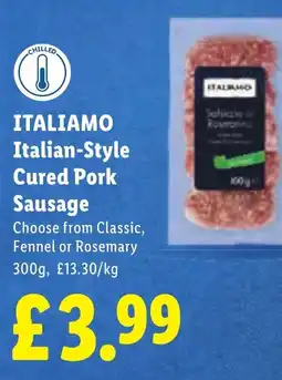Lidl ITALIAMO Italian-Style Cured Pork Sausage offer