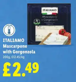 Lidl ITALIAMO Mascarpone with Gorgonzola offer