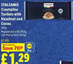 Lidl ITALIAMO Crostatine Tartlets with Hazelnut and Cocoa offer