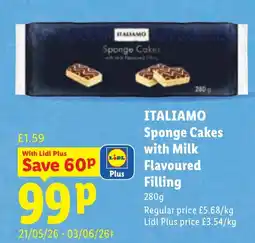 Lidl ITALIAMO Sponge Cakes with Milk Flavoured Filling offer