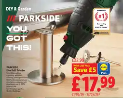 Lidl PARKSIDE Fine Drill Grinder offer