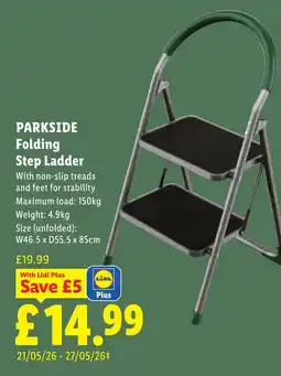 Lidl PARKSIDE Folding Step Ladder offer
