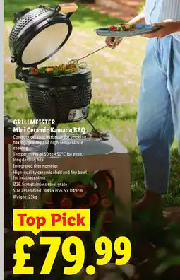 Lidl GRILLMEISTER Mini Ceramic Kamado BBQ offer