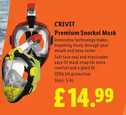 Lidl CRIVIT Premium Snorkel Mask offer