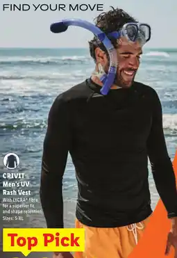 Lidl CRIVIT Men's UV Rash Vest offer