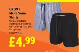 Lidl CRIVIT Men's Swim Shorts offer