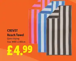 Lidl CRIVIT Beach Towel offer