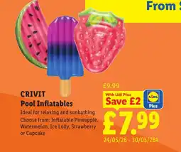 Lidl CRIVIT Pool Inflatables offer