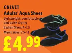 Lidl CRIVIT Adults' Aqua Shoes offer
