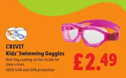 Lidl CRIVIT Kids' Swimming Goggles offer