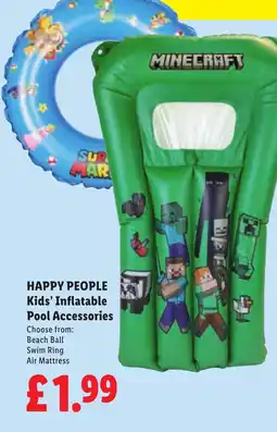 Lidl HAPPY PEOPLE Kids' Inflatable Pool Accessories offer