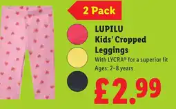 Lidl LUPILU Kids' Cropped Leggings offer