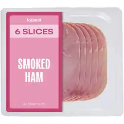 Iceland Iceland 6 Slices (Approx.) Smoked Ham 100g offer