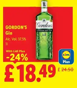 Lidl GORDON'S Gin offer