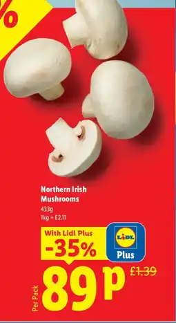 Lidl Northern Irish Mushrooms offer
