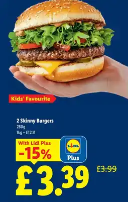 Lidl 2 Skinny Burgers offer