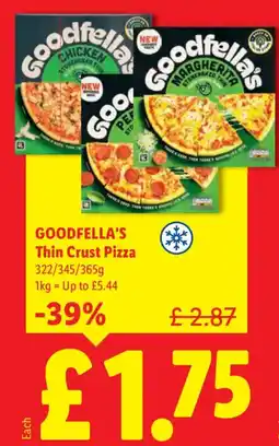 Lidl GOODFELLA'S Thin Crust Pizza offer