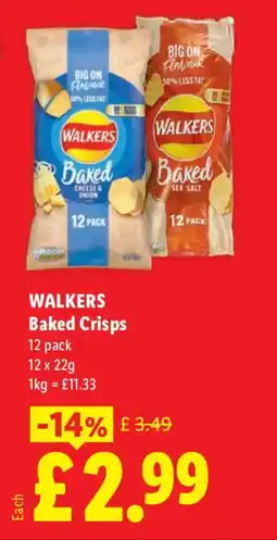 Lidl WALKERS Baked Crisps offer